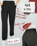 deep pocket, elastic waist womens casual pant