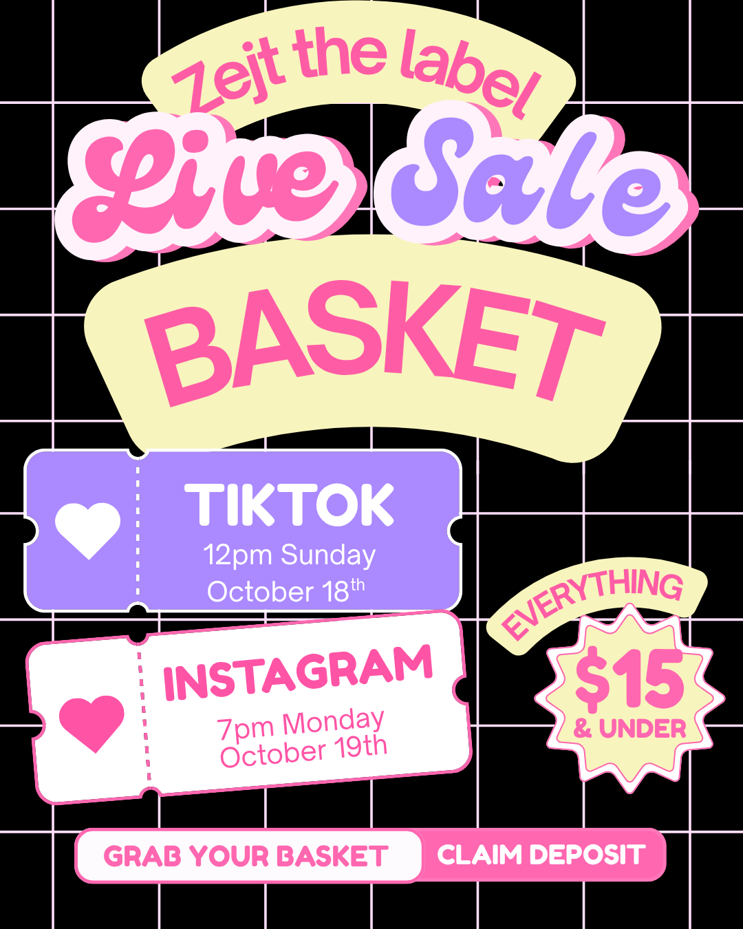 LIVE SALE Basket