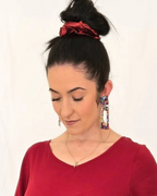 wine colour silk scrunchie red christmas xxl hair
