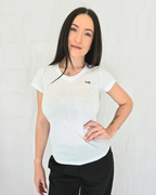 fitted v neck white shirt womens pure cotton