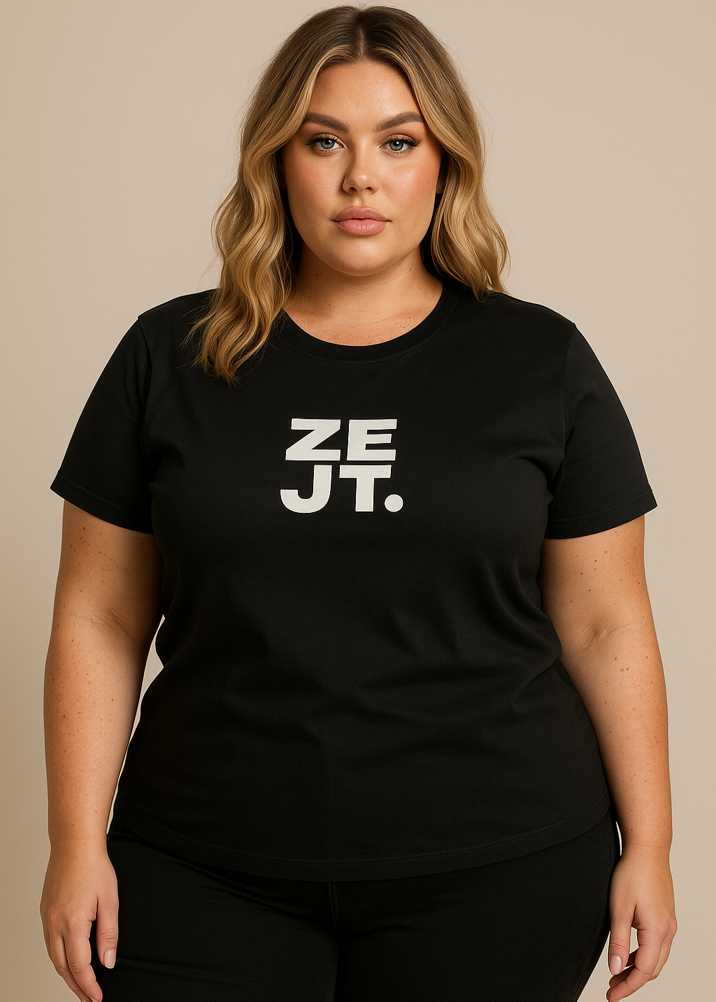 plus size casual tee 100% cotton organic tee t-shirt