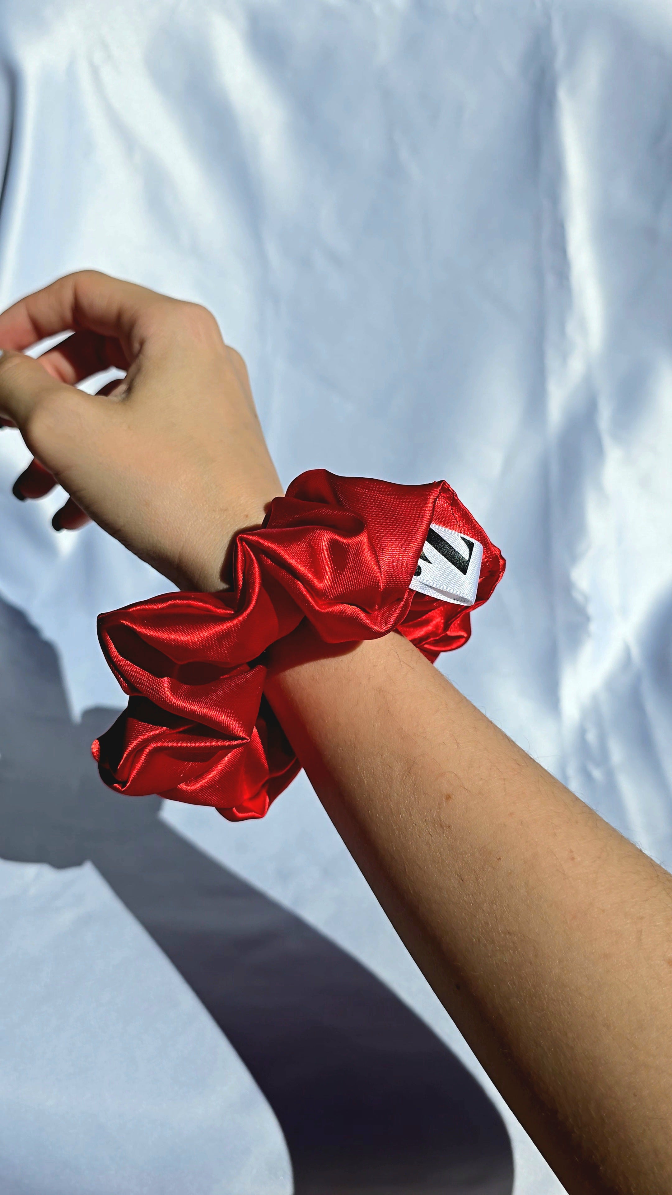 silky satin scrunchie hair accessory