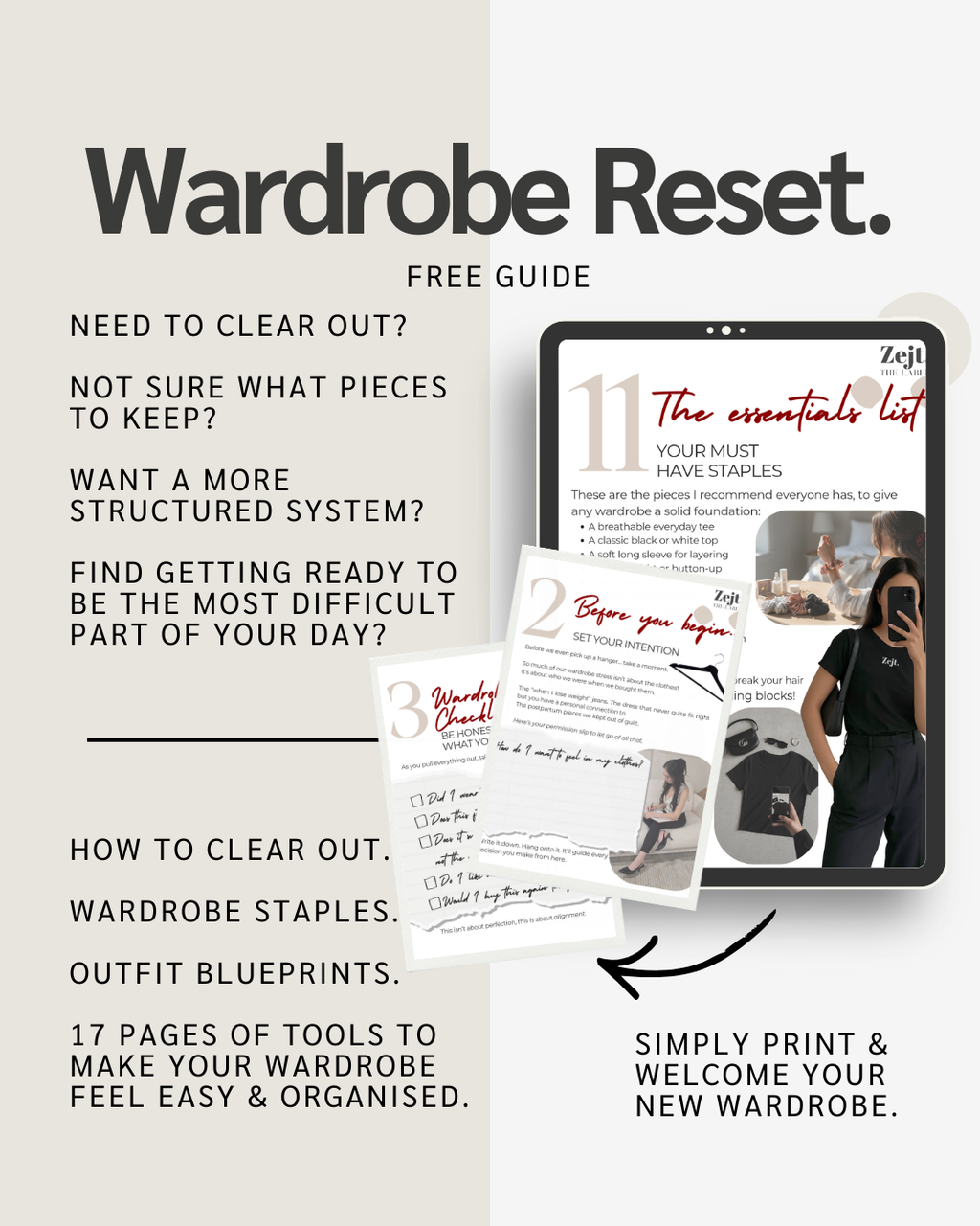 Wardrobe Reset Guide (Free Printable PDF)