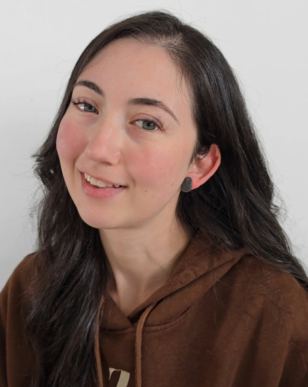 Grey Metallic Studs - Polymer Earrings