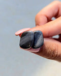 Grey Metallic Studs - Polymer Earrings