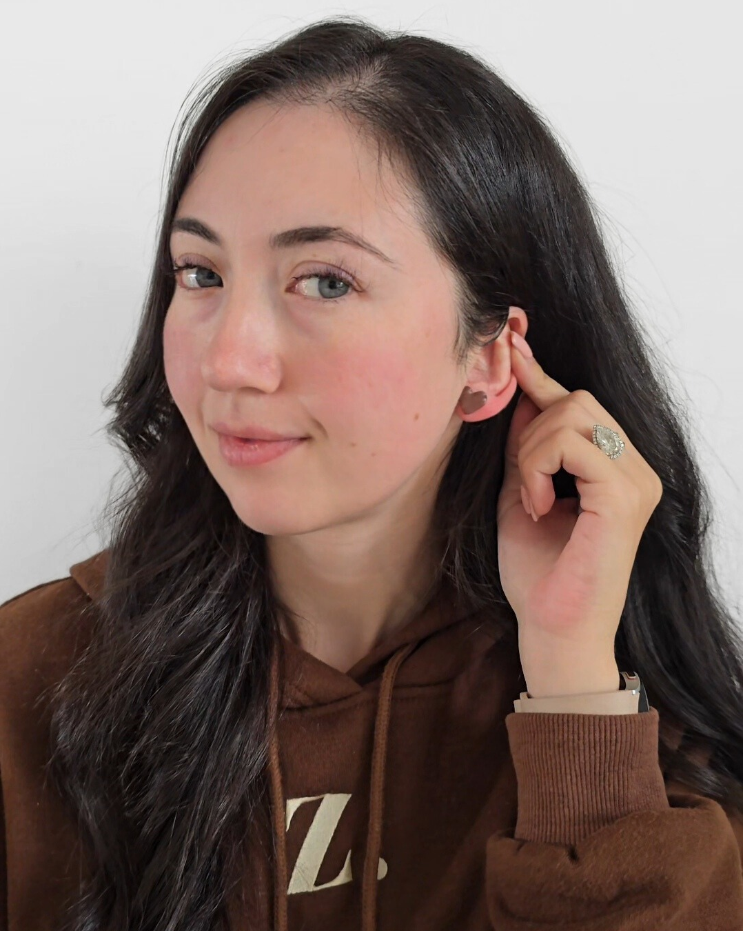 Chocolate Heart Studs - Polymer Earrings