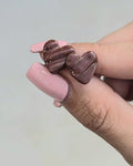 Chocolate Heart Studs - Polymer Earrings