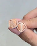 Natural Swirl Studs - Polymer Earrings