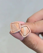 Natural Swirl Studs - Polymer Earrings