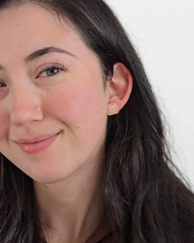 Natural Swirl Studs - Polymer Earrings